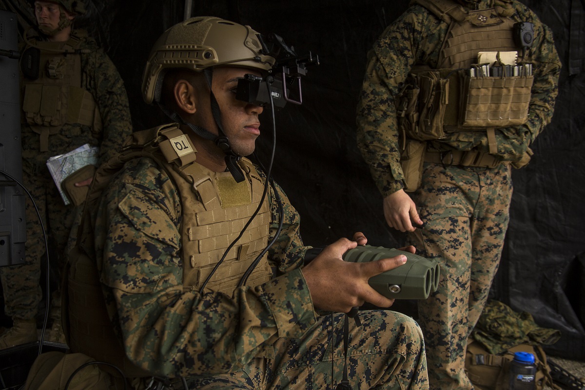 Marines can use these goggles to turn parking lots into firing ranges